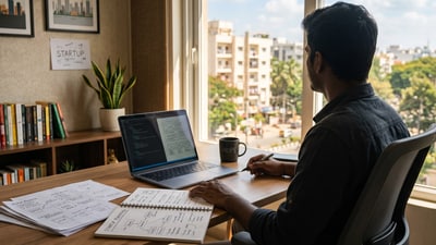 A techie shared how layoff fears and job stress pushed him to build his own startup. (Representational image/Gemini AI generated)