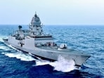 INS Dunagiri, newly commissioned by Prime Minister Narendra Modi at Syama Prasad Mookerjee Port in Kolkata on Sunday, June 21. INS Dunagiri, newly commissioned by Prime Minister Narendra Modi at Syama Prasad Mookerjee Port in Kolkata on Sunday, June 21.