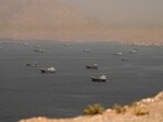 Vessels at the Strait of Hormuz, as seen from Musandam, Oman. REUTERS/Stringer/File Photo/File Photo