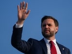 US Vice President JD Vance waves as he boards Air Force Two after the U.S. and Iran held high-level talks at the Lake Lucerne Summit, at Emmen Military Air Base, Emmen, Switzerland.