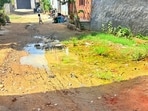 Locals say issue resurfaced two months after repairs; MC cites faulty private pipeline network. (HT Photo)