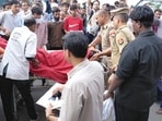 Several people are reported to be trapped inside a building that caught fire in Lucknow on Monday.