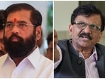 Shiv Sena (UBT) leader Sanjay Raut launched a fresh attack on Maharashtra Deputy CM Eknath Shinde (L).