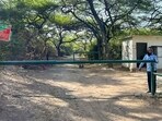 Photographs on Sunday appear to show a large patch of land within the forest cleared of vegetation. (RAJ K RAJ /HT PHOTO)