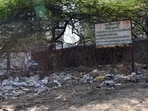 Pune, India -Saturday,April,20,2019As a result, the garbage is dumped at QMRT in adjoining forests department land. Cattles are feeding on garbage and the forest department is not taking the responsibility for keeping the area clean. in Pune, India, on Saturday,April, 20, 2019. (HT PHOTO)