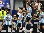 Lionel Messi scored in each half as Argentina won 2-0 against Austria on Monday to seal their qualification in Round of 32.&nbsp;(IMAGN IMAGES via Reuters)