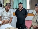 Sonepat police commissioner and ADGP Mamta Singh enquiring about the condition of injured head constable Devender Singh in Khanpur Kalan on Monday. (HT Photo)