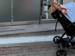 A trolley left unattended in a public space, reflecting everyday trust in South Korea.
