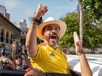 Abelardo de la Espriella after casting his vote on Sunday.