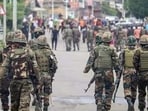 Security personnel in Manipur to maintain law and order.