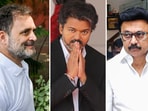 Rahul Gandhi attended Vijay's swearing-in, after the Congress backed his party TVK at the cost of angering longtime ally DMK.