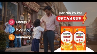 Targeting daily nutritional needs, the campaign 'Har Din Ko Kar Recharge' encourages vitality and engagement in everyday activities through convenient multivitamin supplementation. (Centrum) Targeting daily nutritional needs, the campaign 'Har Din Ko Kar Recharge' encourages vitality and engagement in everyday activities through convenient multivitamin supplementation. (Centrum)