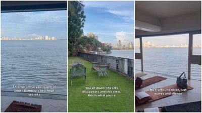Interior designer Sarah Sham shared a 'hidden gem' in Mumbai that sits right on the ocean. (Instagram/ /sarahmsham) Interior designer Sarah Sham shared a 'hidden gem' in Mumbai that sits right on the ocean. (Instagram/ /sarahmsham)