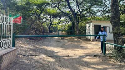 Photographs on Sunday appear to show a large patch of land within the forest cleared of vegetation. (RAJ K RAJ /HT PHOTO) Photographs on Sunday appear to show a large patch of land within the forest cleared of vegetation. (RAJ K RAJ /HT PHOTO)