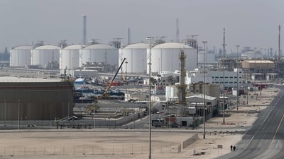 This picture shows the Ras Laffan Industrial City, Qatar's principal site for production of liquefied natural gas and gas-to-liquid, administrated by Qatar Petroleum, some 80 kilometers (50 miles) north of the capital Doha. (AFP) This picture shows the Ras Laffan Industrial City, Qatar's principal site for production of liquefied natural gas and gas-to-liquid, administrated by Qatar Petroleum, some 80 kilometers (50 miles) north of the capital Doha. (AFP)