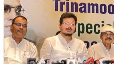 The faction led by Leader of the Opposition Ritabrata Banerjee constituted a new national leadership hierarchy, directly challenging the authority of Mamata Banerjee (Screengrab) The faction led by Leader of the Opposition Ritabrata Banerjee constituted a new national leadership hierarchy, directly challenging the authority of Mamata Banerjee (Screengrab)