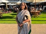 Kamini Banga chose to wear a chanderi sari to the Royal Ascot. 