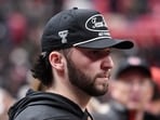 Quarterback Brendan Sorsby attends an NCAA college basketball game between Texas Tech and Houston, January 24. Quarterback Brendan Sorsby attends an NCAA college basketball game between Texas Tech and Houston, January 24.