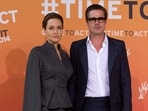 Angelina Jolie spoke about her divorce with Brad Pitt. (Photo by CARL COURT / AFP)