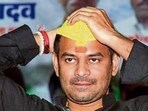 JJD chief Tej Pratap Yadav has lodged a complaint against his personal assistant at Sachivalaya police station. (HT photo)