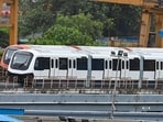 Monorail racks at the Wadala Monorail Depot on July 07, 2025. (Raju Shinde/HT File Photo)