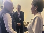 Prime Minister Narendra Modi with his Japanese counterpart Sanae Takaichi on the sidelines of the G7 Summit in France on June 17. (X) Prime Minister Narendra Modi with his Japanese counterpart Sanae Takaichi on the sidelines of the G7 Summit in France on June 17. (X)