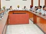 The meeting of the National Commission for Sanitation Workers in Ludhiana on Tuesday. (HT Photo)