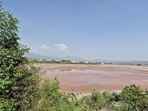 The pipeline was severely damaged during nearly 36 hours of continuous rainfall in July 2023, disrupting the water supply from Kaushalya Dam to Panchkula. (HT File)