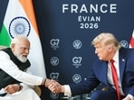 Prime Minister Narendra Modi and US President Donald Trump hold a bilateral meeting on the sidelines of the G7 Summit 2026, in Evian on Wednesday.(DPR PMO)