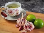 Green tea and garlic extract help improve cholesterol levels. 