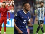 Cristiano Ronaldo, Kylian Mbappe, Lionel Messi.