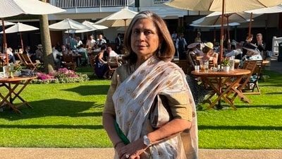 Kamini Banga chose to wear a chanderi sari to the Royal Ascot.