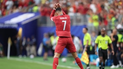 The 41-year-old put an end to every criticism in the early minutes of the game when he scored his first goal of the tournament to become the first player to score in six different World Cups. (Getty Images via AFP) The 41-year-old put an end to every criticism in the early minutes of the game when he scored his first goal of the tournament to become the first player to score in six different World Cups. (Getty Images via AFP)