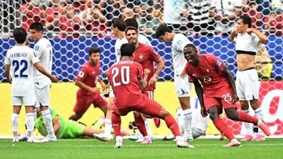 Nuno Mendes had made it 2-0 off a free kick in the 17th minute after a clever display of strategy from Portugal. (IMAGN IMAGES via Reuters)