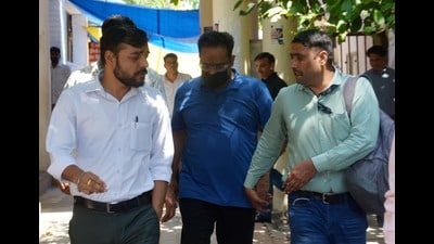 The Central Bureau of Investigation (CBI) has arrested senior Haryana IAS officer Pankaj Agarwal for his alleged role in the misappropriation of government funds maintained with IDFC First Bank’s Chandigarh branch, officials said on Tuesday. Agarwal was produced in a Panchkula court and remanded in two-day CBI custody. (HT Photo) The Central Bureau of Investigation (CBI) has arrested senior Haryana IAS officer Pankaj Agarwal for his alleged role in the misappropriation of government funds maintained with IDFC First Bank’s Chandigarh branch, officials said on Tuesday. Agarwal was produced in a Panchkula court and remanded in two-day CBI custody. (HT Photo)