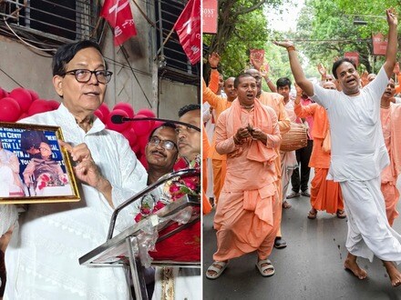মিড ডে মিলের জন্য ইসকনকে দায়িত্ব দেওয়া হচ্ছে কেন? প্রশ্ন তুলল সিপিআইএম। (ছবিটি প্রতীকী, সৌজন্যে ফেসবুক CPIM West Bengal এবং পিটিআই)