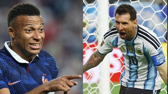 Kylian Mbappe is after Lionel Messi's World Cup records. (AFP and Reuters Images)