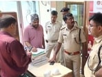 A fire safety audit in progress at a coaching institute in Dhanbad. (HT Photo)