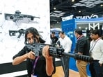 Gram it: Have you visited the ongoing 11th International Police Expo 2026 and 7th Drone International Expo, at Bharat Mandapam, yet? Here's a sneak peak into how volunteers are demonstrating the use of guns and other safety equipment displayed at the event that ends today. 