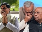 Madhya Pradesh chief minister Mohan Yadav (left) is accused of conflict of interest by the Congress over alleged land purchases. The BJP has accused Mallikarjun Kharge (right) and his son Priyank of land grab in Karnataka.