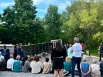 Family members of the victims of the Kanishka bombing were joined by Canadian leaders, officials from India's Consulate and community members at the memorial in Toronto on Tuesday evening.
