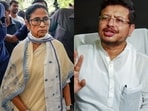 Mamata and Ritabrata Banerjee factions take on each other over the two-flower TMC symbol.