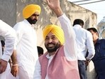 Punjab chief minister Bhagwant Mann during a Lok Milni rally at Mandi Kalan village in Bathinda’s Maur assembly segment on Tuesday. (X)