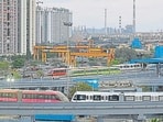 Services on the 19.54-km monorail corridor between Chembur and Sant Gadge Maharaj Chowk (Jacob Circle) were halted in September 2025 following a series of technical failures during last year’s monsoon, which put lives at risk. (Raju Shinde/HT Photo)