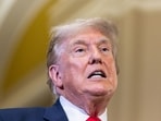 US President Donald Trump speaks to members of the media at the US Capitol in Washington, DC. US President Donald Trump speaks to members of the media at the US Capitol in Washington, DC.