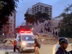 An ambulance at the site of a collapsed building after a strong earthquake shook north-central Venezuela on Wednesday afternoon, in Caracas, Venezuela, June 24, 2026, in this screengrab from video. REUTERS TV/via REUTERS