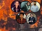 Fire in Lucknow, (Insets) Sonu Sood, Shilpa Rao, Jameel Khan, Pankhuri Awasthy and Ishtiyak Khan