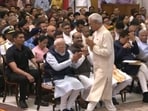 Dr Anil Kumar Rastogi folded hands while PM Modi appeared to initiate a handshake at the Padma awards ceremony on Tuesday