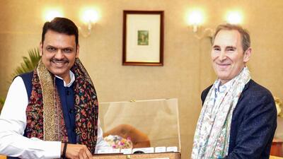 CM Devendra Fadnavis meets CEO of Amazon Andy Jassy, in Mumbai on Wednesday (ANI) CM Devendra Fadnavis meets CEO of Amazon Andy Jassy, in Mumbai on Wednesday (ANI)