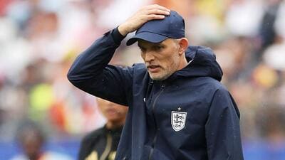 England manager Thomas Tuchel reacts during their Group L match against Ghana at FIFA World Cup 2026 on Wednesday. (Getty Images via AFP) England manager Thomas Tuchel reacts during their Group L match against Ghana at FIFA World Cup 2026 on Wednesday. (Getty Images via AFP)